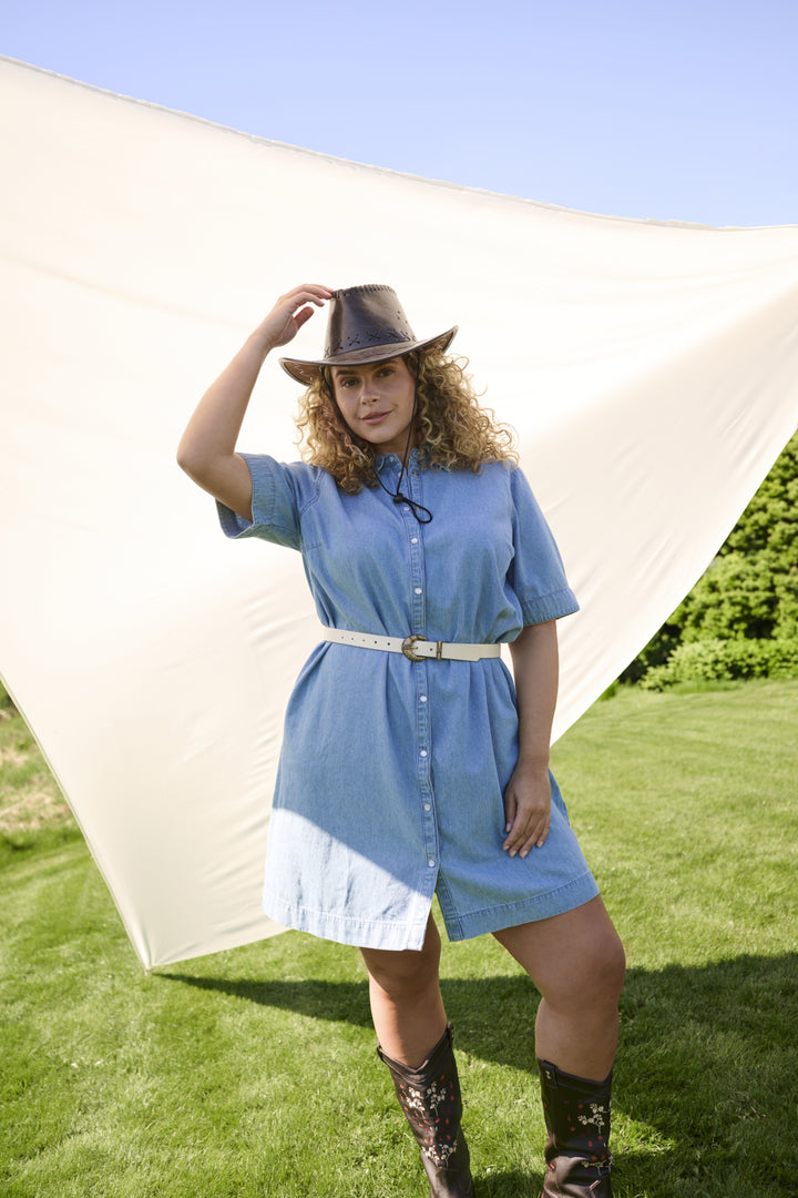 KCjada Dress - Medium Blue Chambray