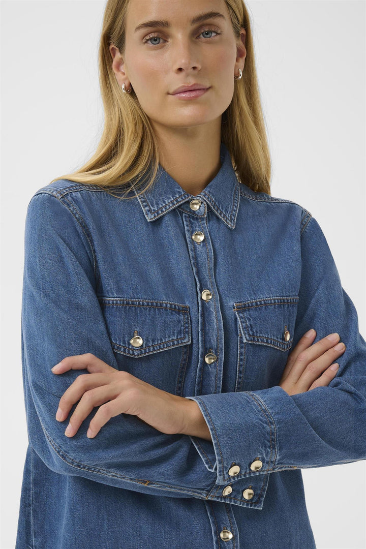 Payas Shirt - Medium blue denim
