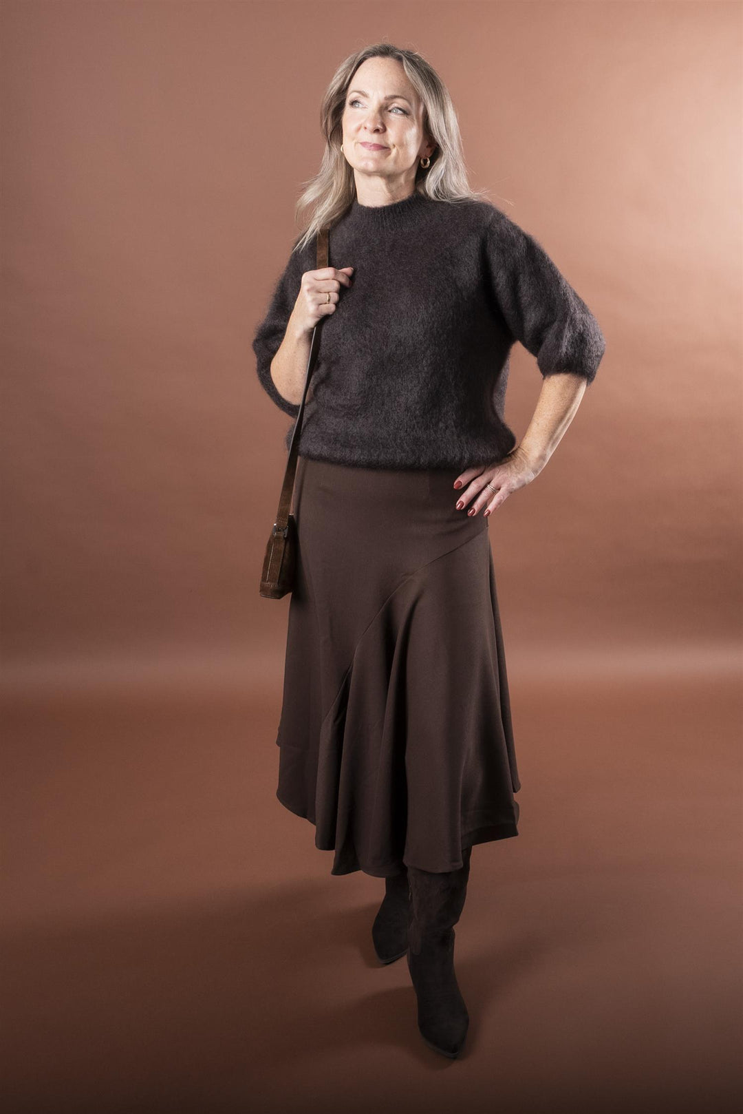 Asymmetric Skirt - Choco