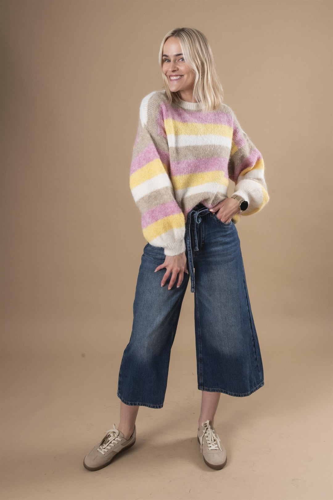 PZALEXI UltraHighWaist JEANS WIDE LEG - Medium blue denim
