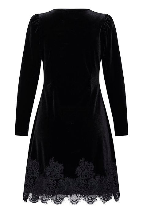BYPERLINA LACE HEM DRESS - Meteorite