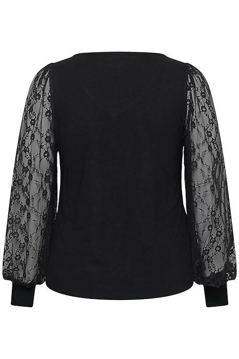 KCleona Lace Blouse - Black deep