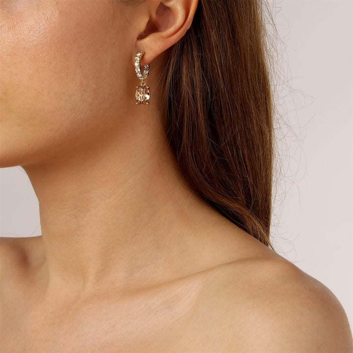 Barbara Earring - SG/Golden/Crystal