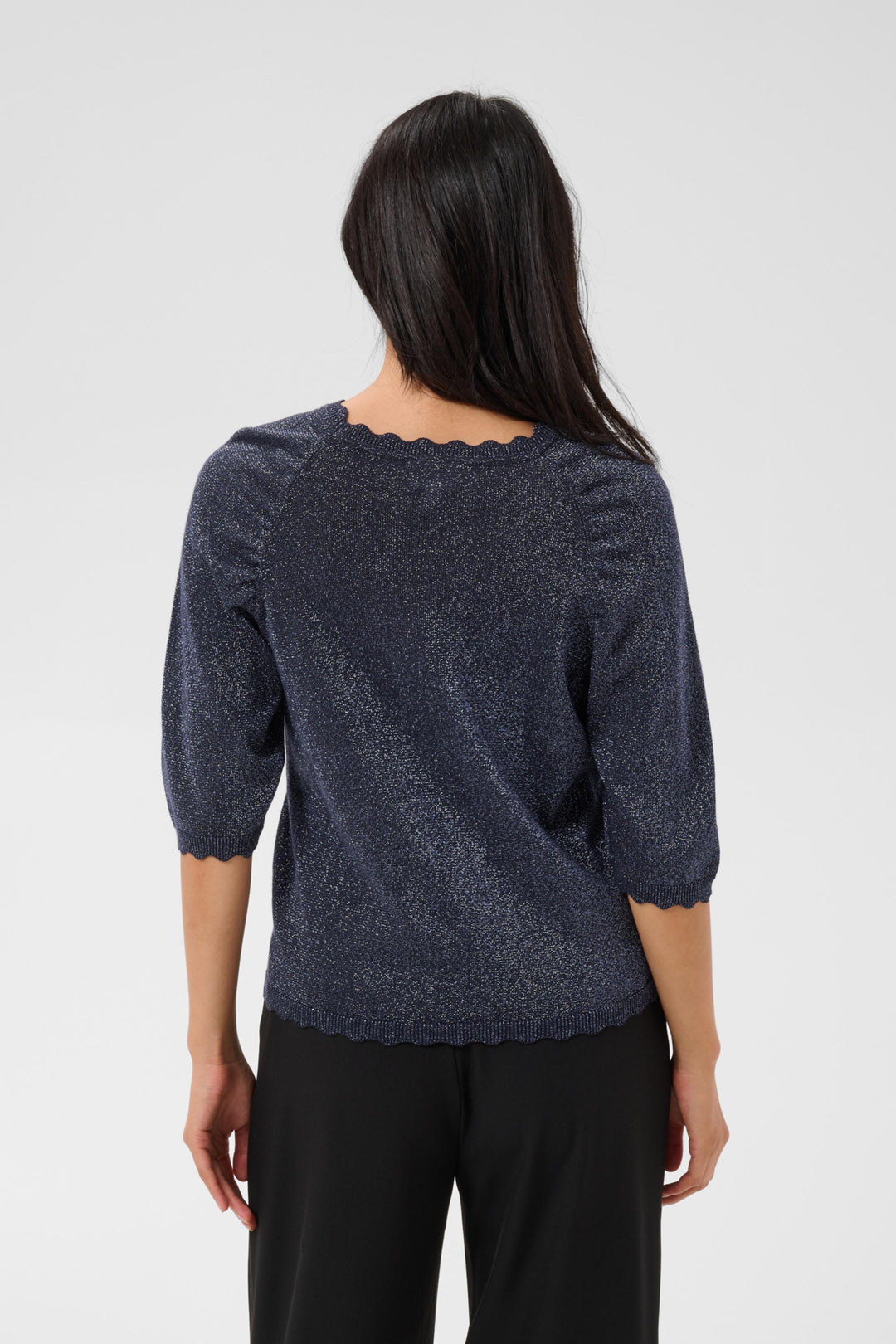 Dot Pullover - Navy with lurex