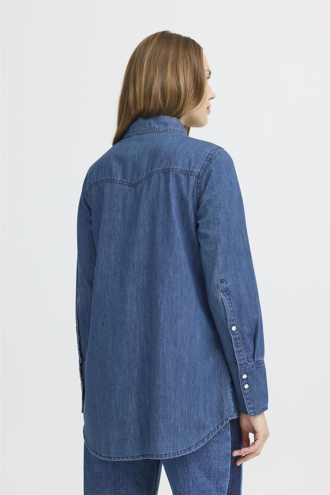 PZSYLVIE Shirt - Medium blue denim