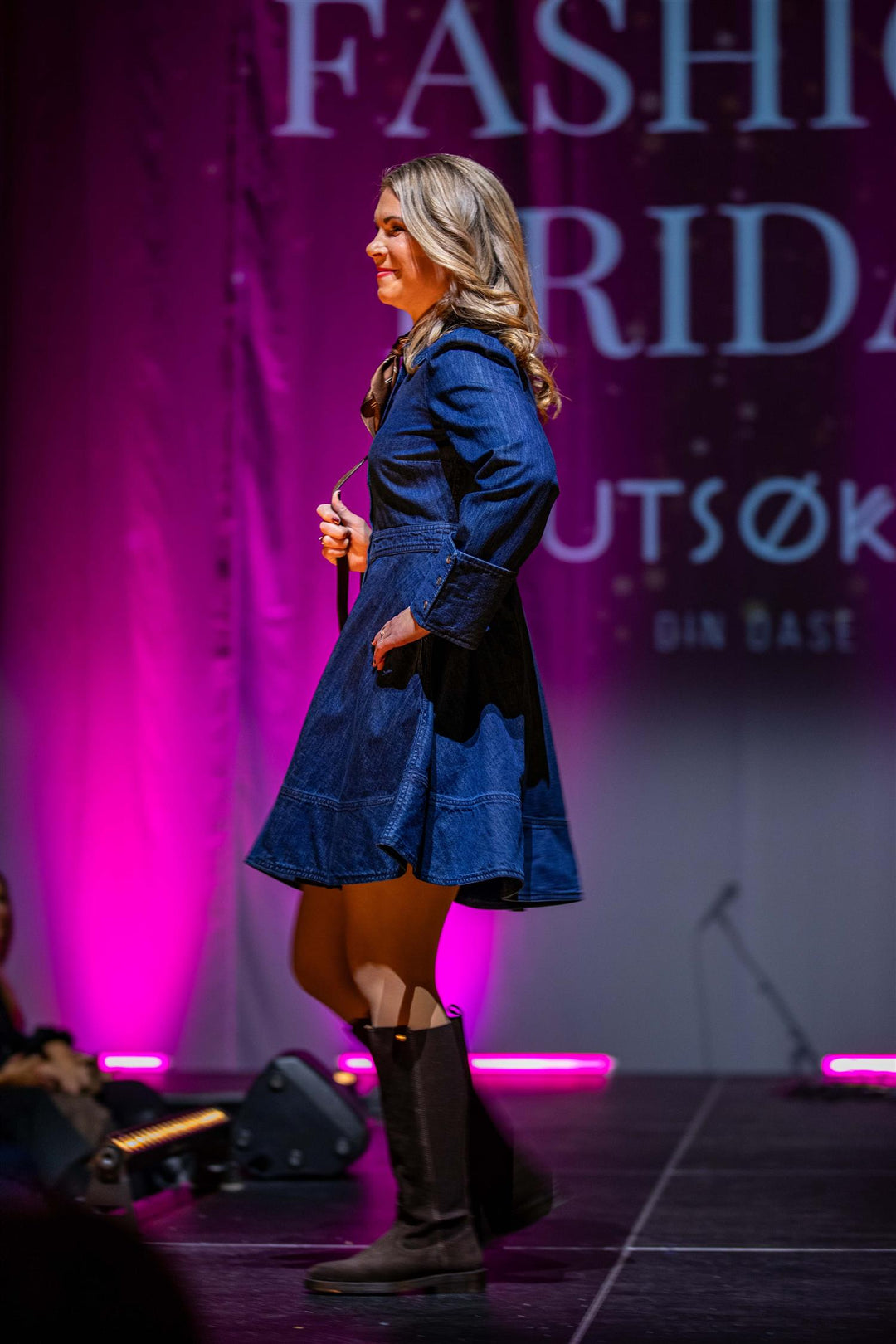 Denim Mini Dress - Denimblue