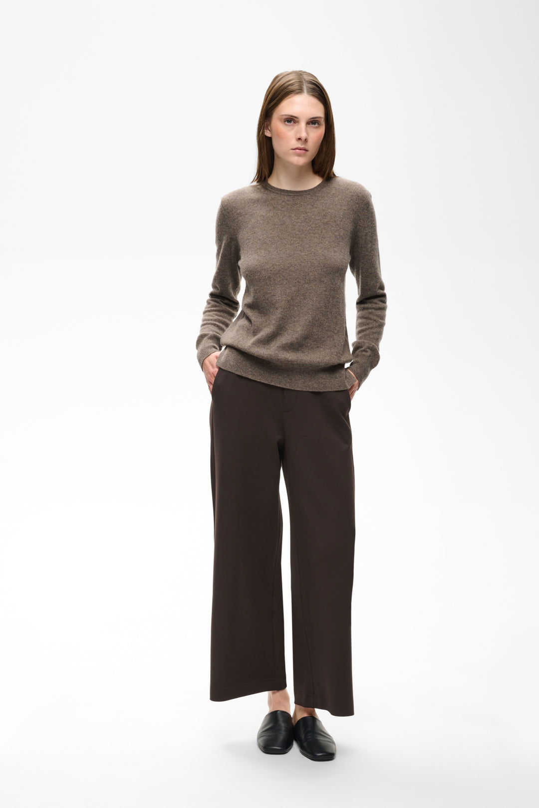 GINCETTE CROPPED PANT - Chocolate Brown