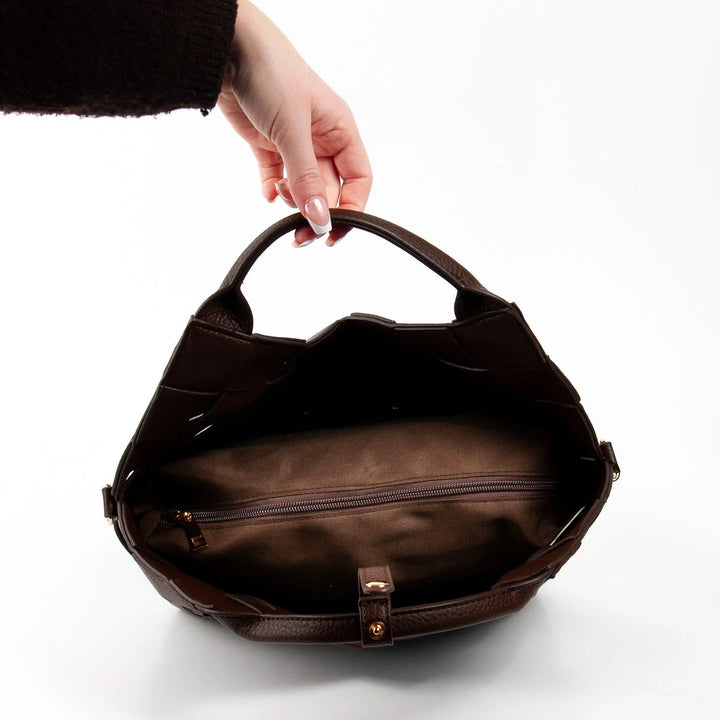 Mina Flettet Shopper - brun