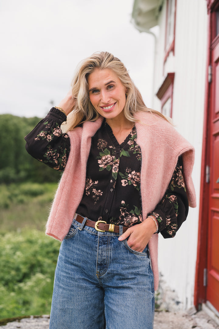 Amalie Cardigan - Misty Rose