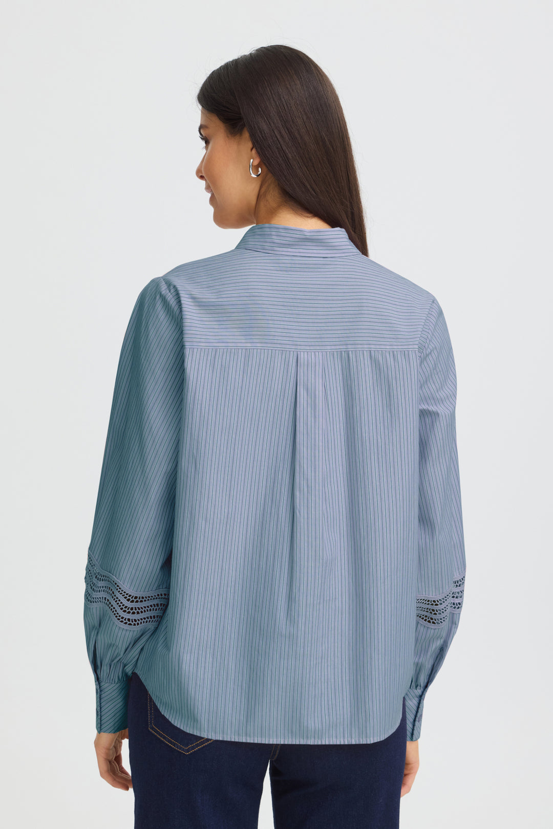 FRYARA Shirt - BLUE BLIZZARD STRIPE