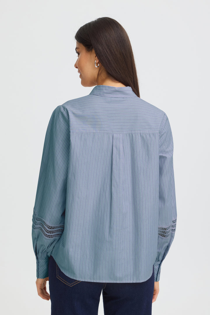 FRYARA Shirt - BLUE BLIZZARD STRIPE