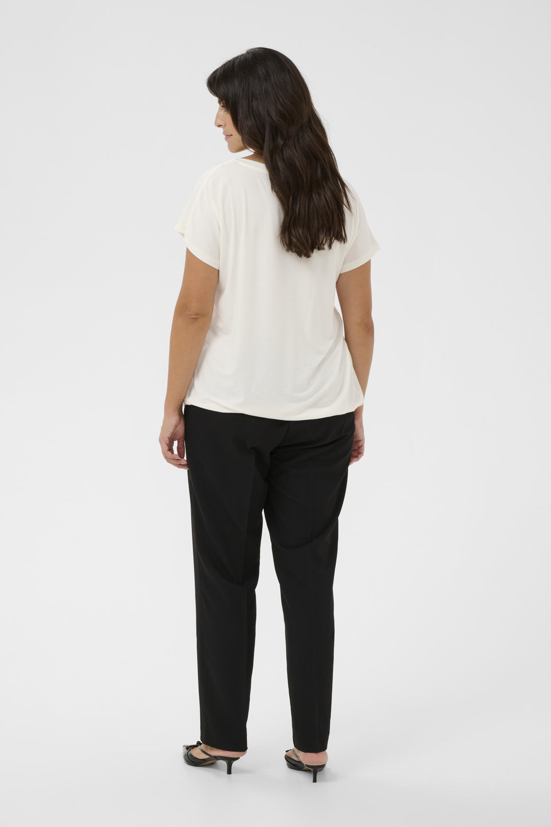 KCjena V-neck T-Shirt - Chalk