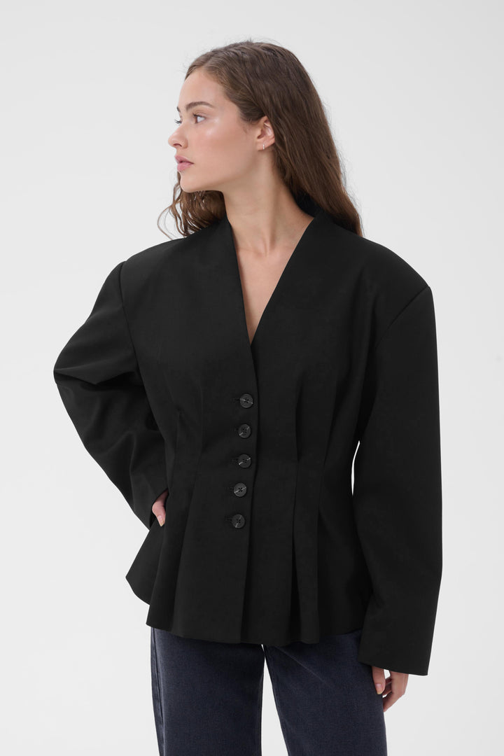 Evelina Shaped Blazer - Balck