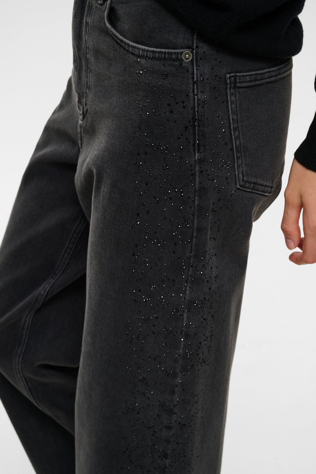 JUNA AALIA JEANS - DARK GREY WASH DENIM