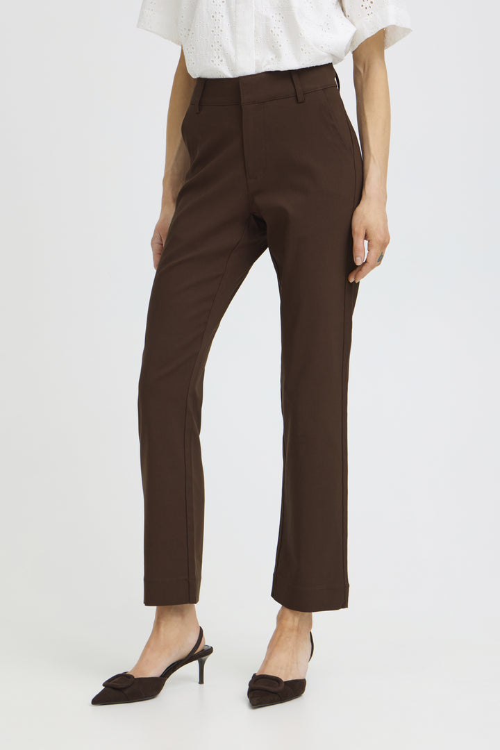 BYDIXI STRAIGHT PANTS - Chicory Coffee