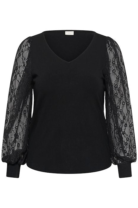 KCleona Lace Blouse - Black deep