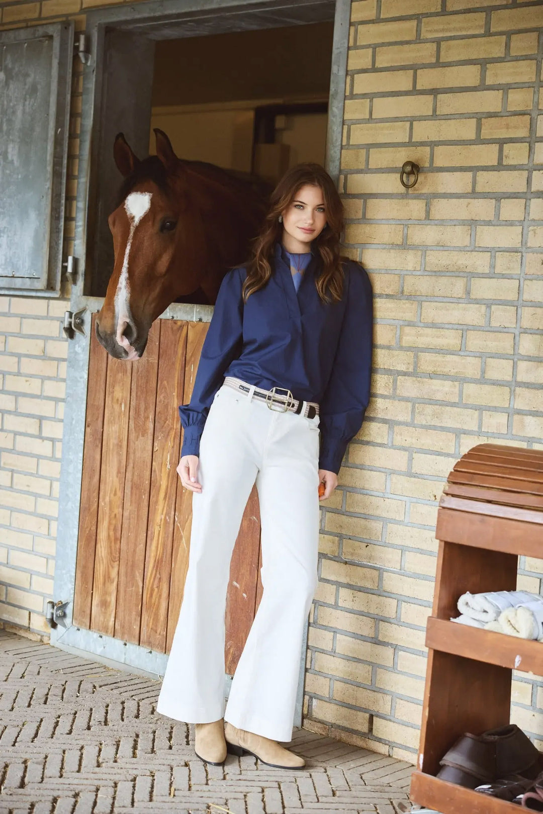 MIE Blouse - Navy Blazer