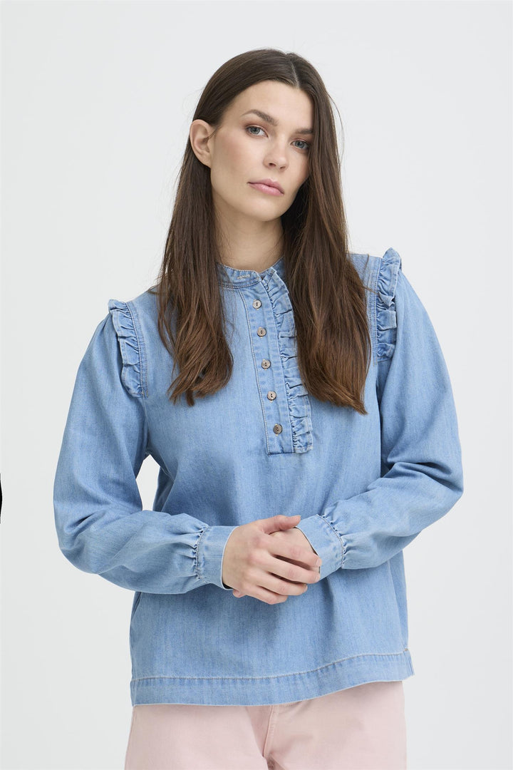 PZMALIA SHIRT - Light Blue Denim
