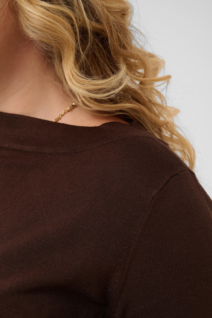 KClizzy Boatneck Pullover - Coffee Bean
