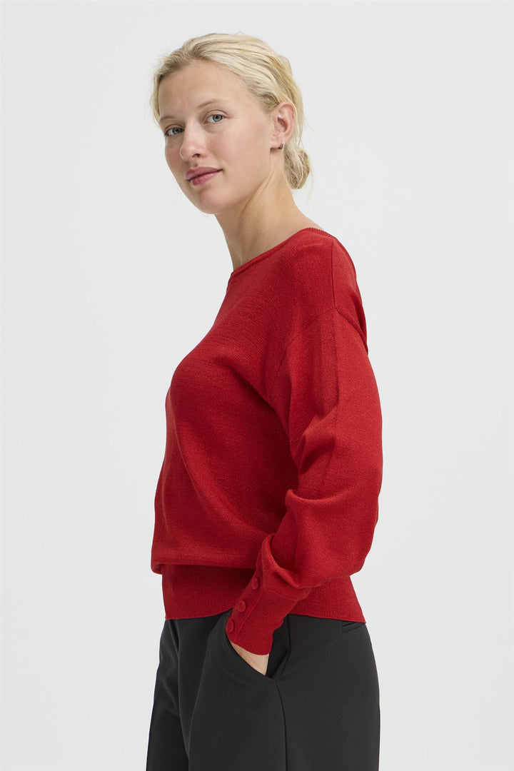 BYMOBBE BOATNECK JUMPER - Barbados Cherry