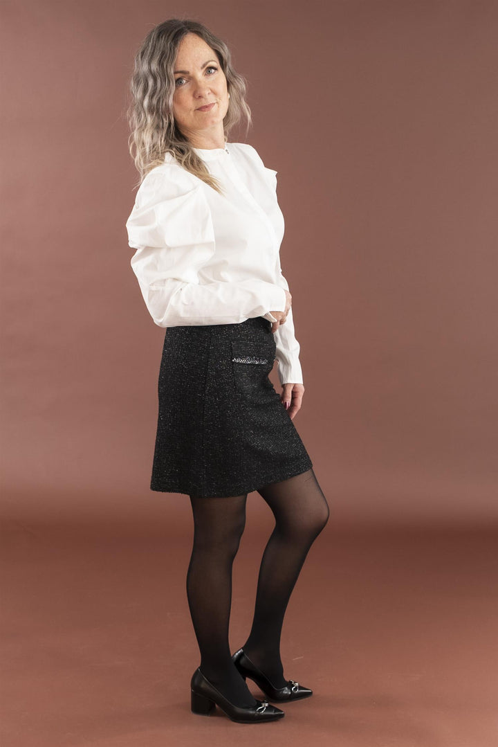 BYPANTHEA SHORT SKIRT - Meteorite