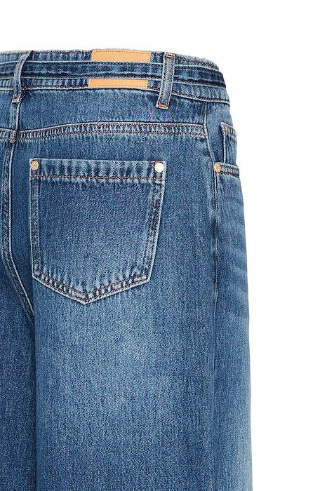 PZALEXI UltraHighWaist JEANS WIDE LEG - Medium blue denim