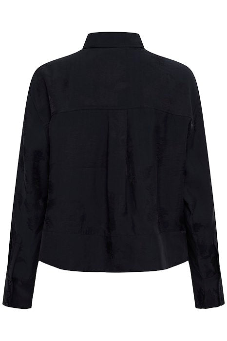 Carolla Shirt - Dark Navy Flower Jaquard