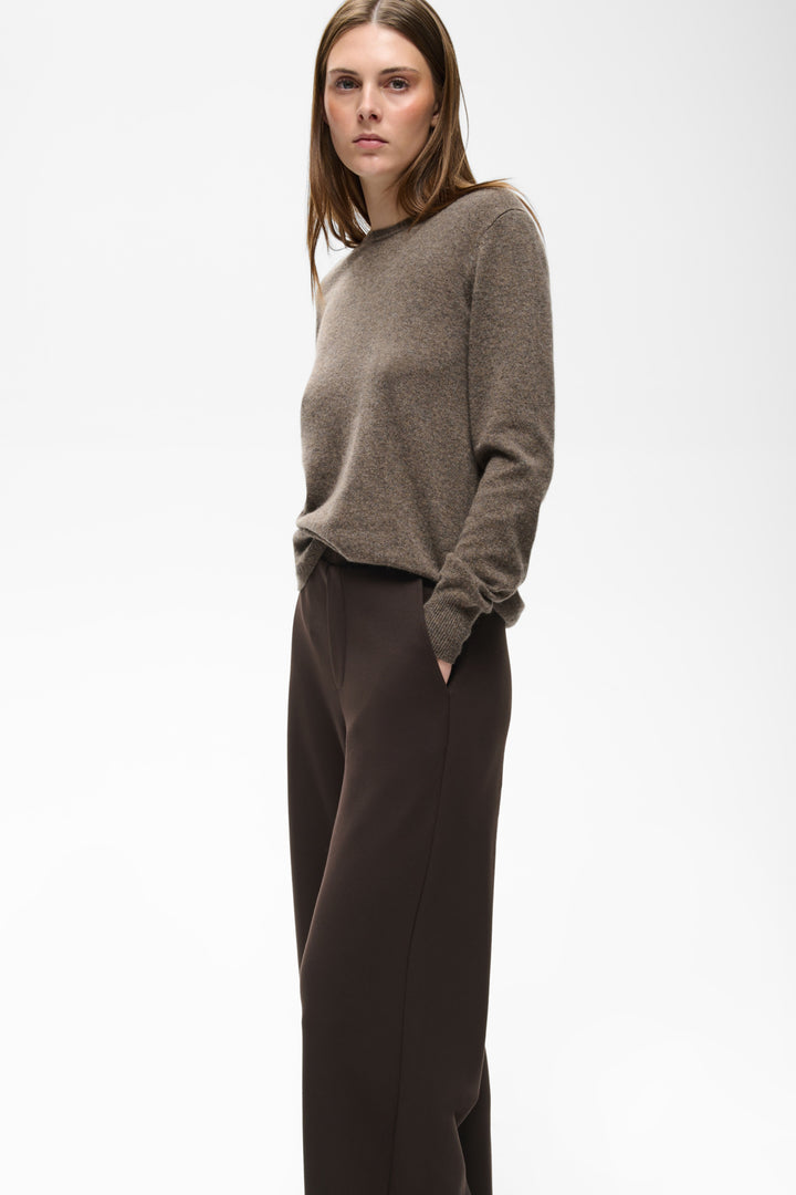 GINCETTE CROPPED PANT - Chocolate Brown