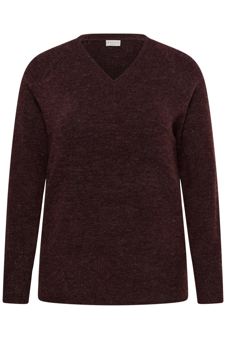 KCniela V-neck Pullover - Fudge Melange