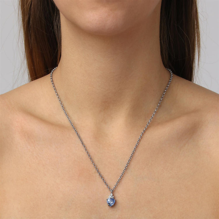 Spira Necklace - SS/Light Blue