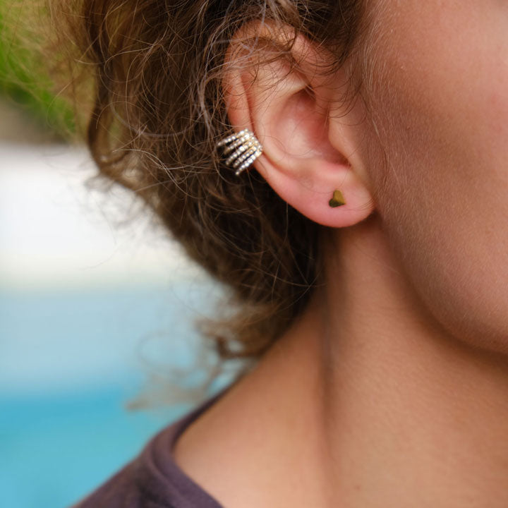 Studs Heart Set Steel - Silver