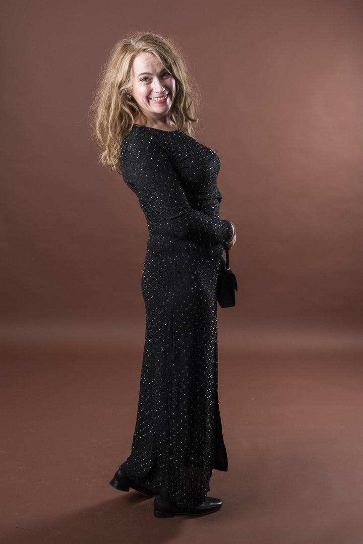 Alis Stone Maxi Dress - Black