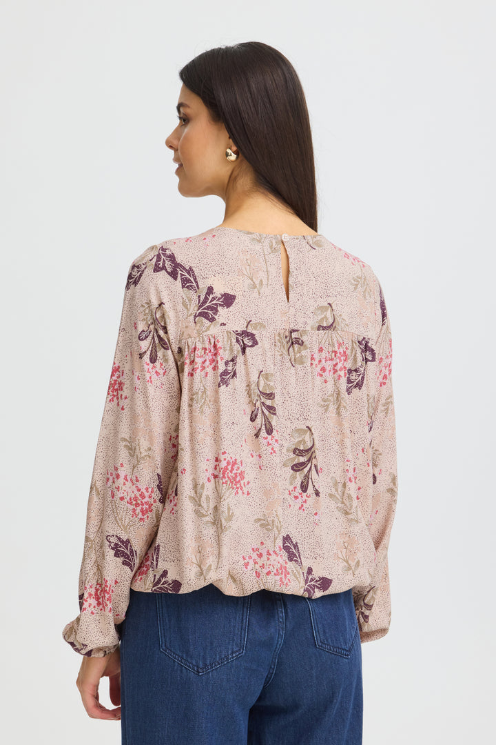 FRLALU Blouse 3 - SERENA FLORAL PUMICESTONE