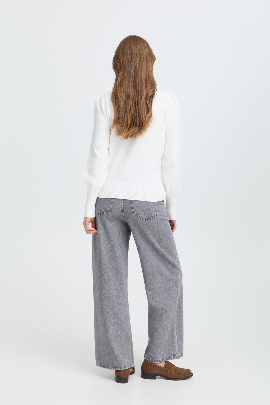 BYMANINA STRUCTURE CARDIGAN - Marshmallow Melange