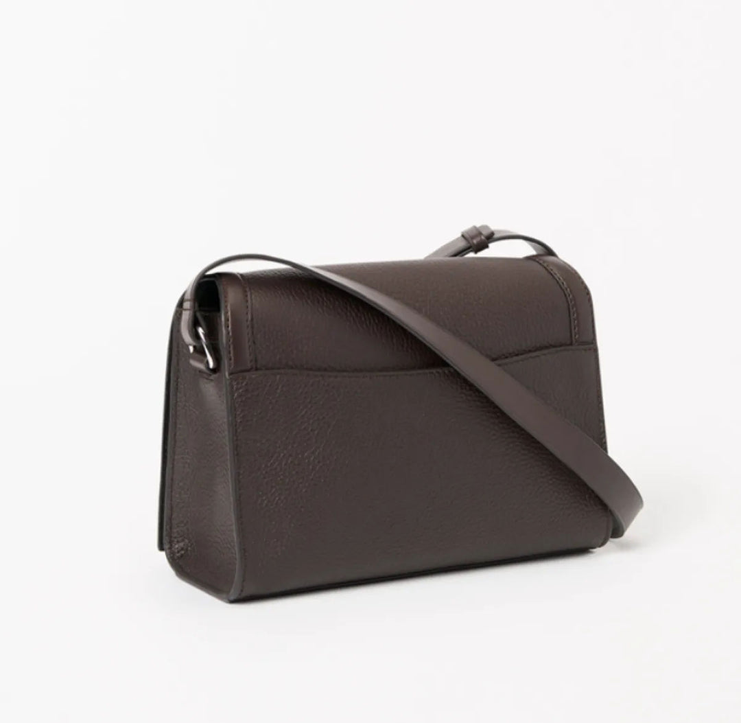 Sonti Crossbody Leather Bag - Dark Brown
