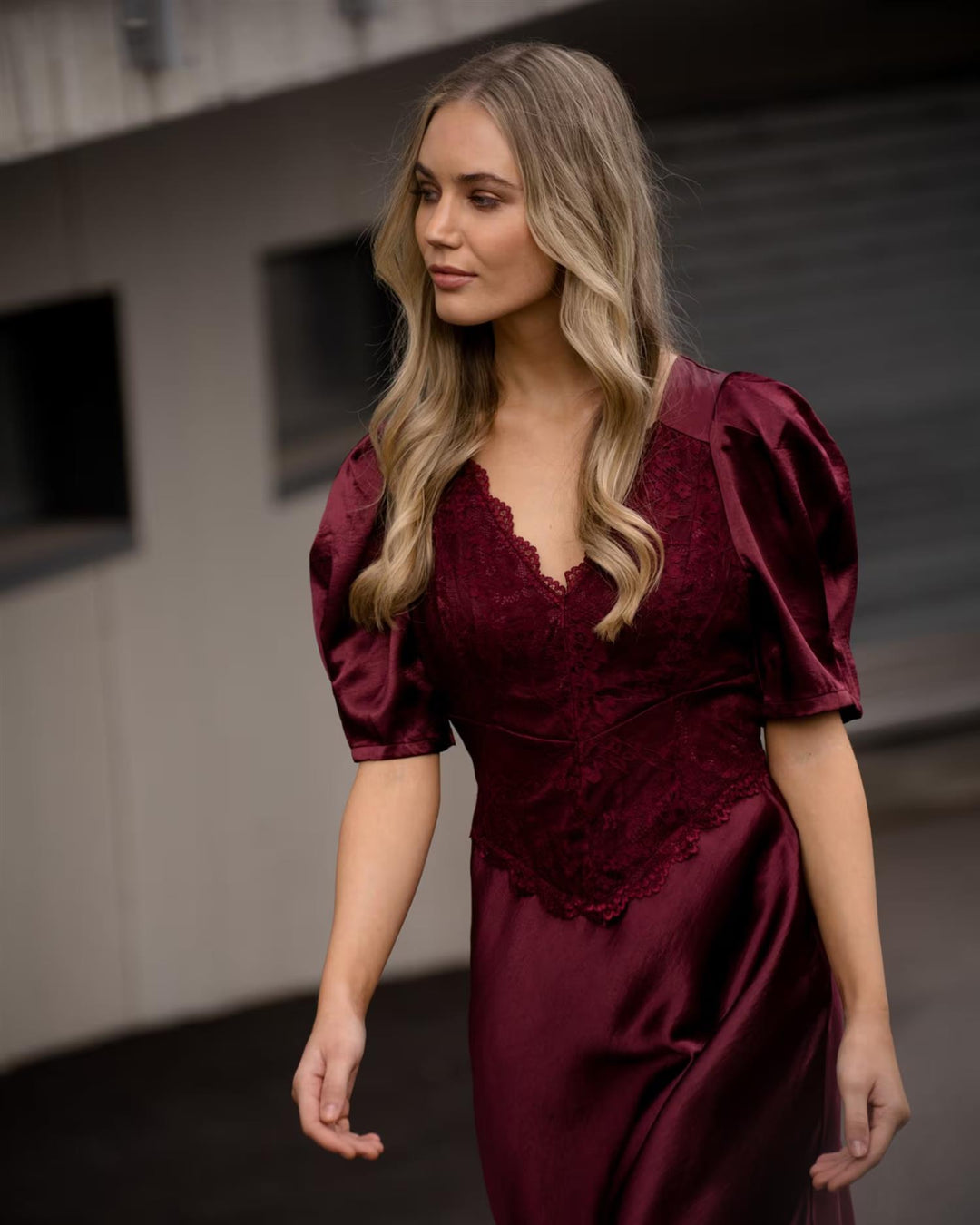 Vaiana Long Dress - Deep Cherry