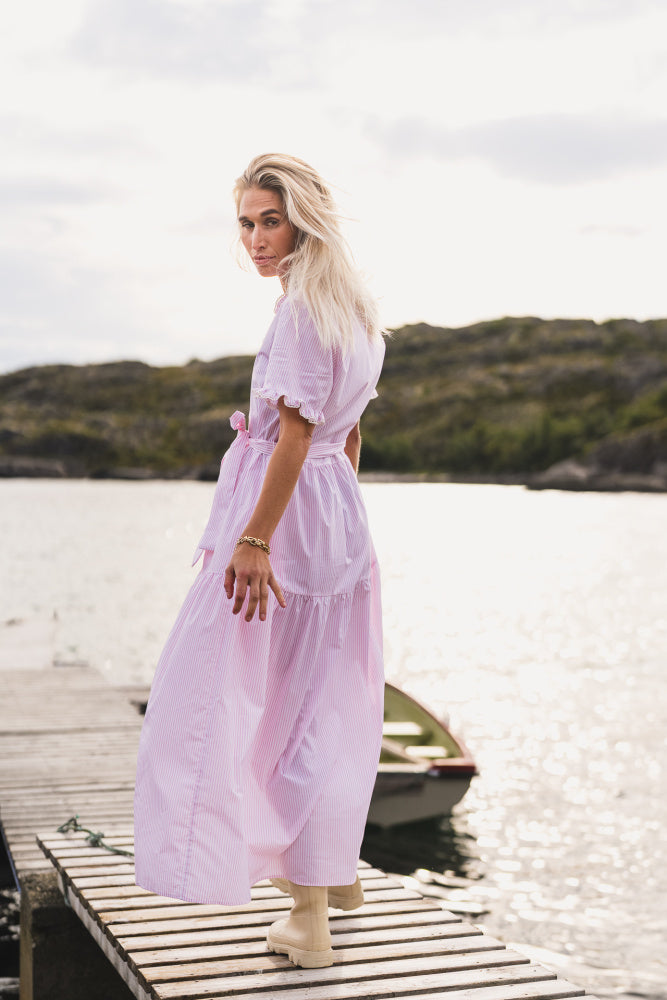 Ida Maja Shirt Dress - B Wht/S lilac