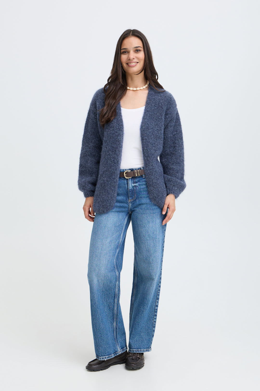 BYNYLA CARDIGAN - Blue Horizon Melange