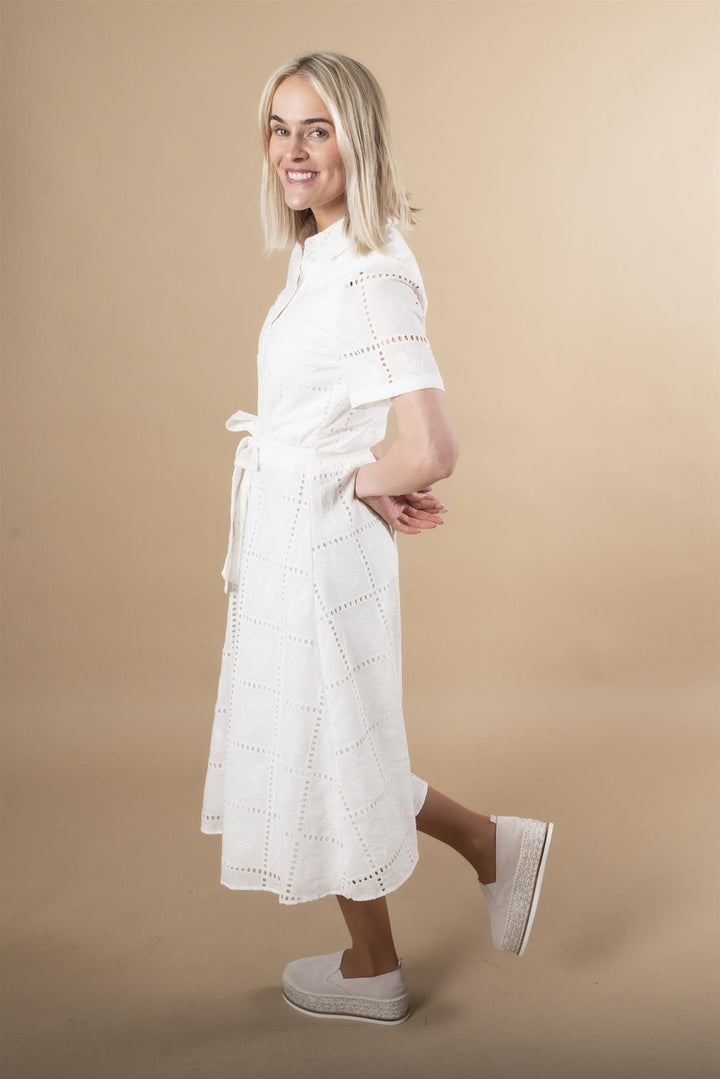 Lea shirt Dress - Egret