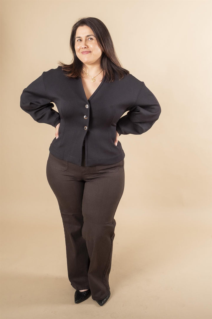 KAbrook HighWaist Regular Fit Jeans - Coffee Bean