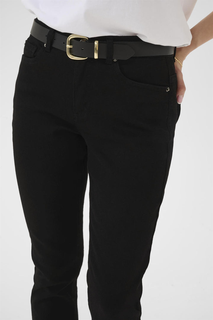 KAriver Cropped Jeans - Black deep
