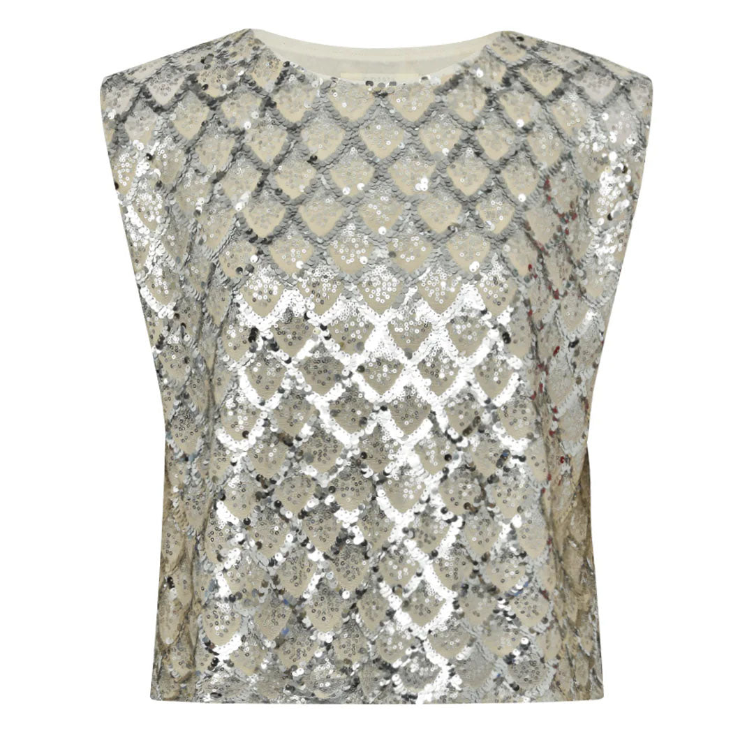 Holly Tee Partytopp - Silver