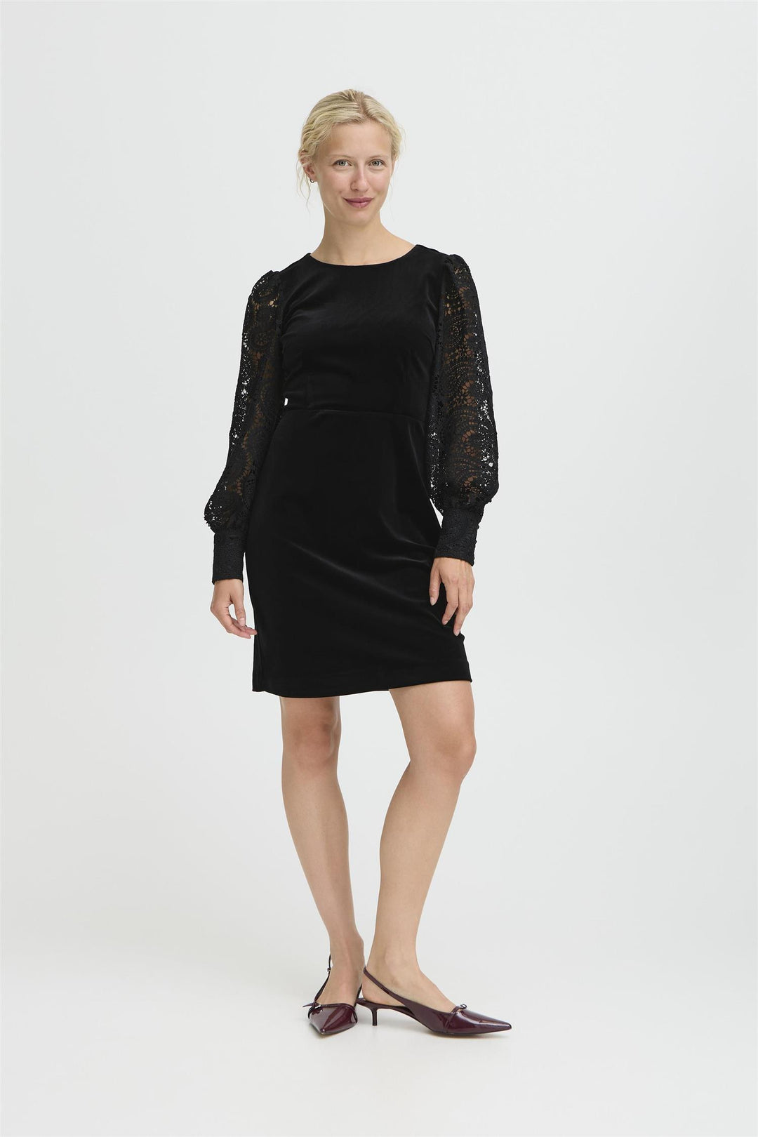 BYSOVELVET DRESS - True Black