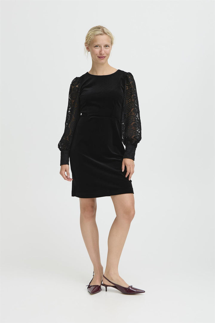 BYSOVELVET DRESS - True Black