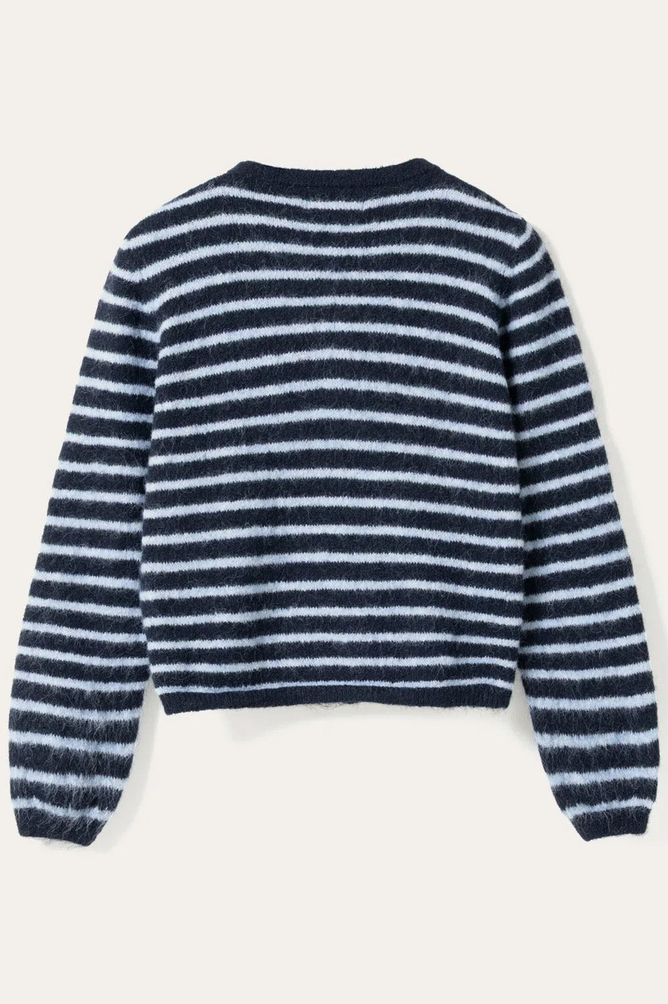 Mertice Knit Cardigan - Blue w/blue stripes