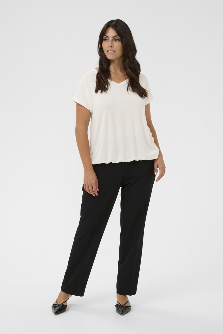 KCjena V-neck T-Shirt - Chalk
