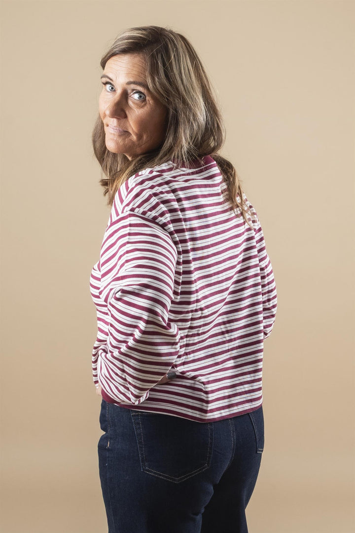 Monde Krestiane Pullover - Egret/Rhododendron