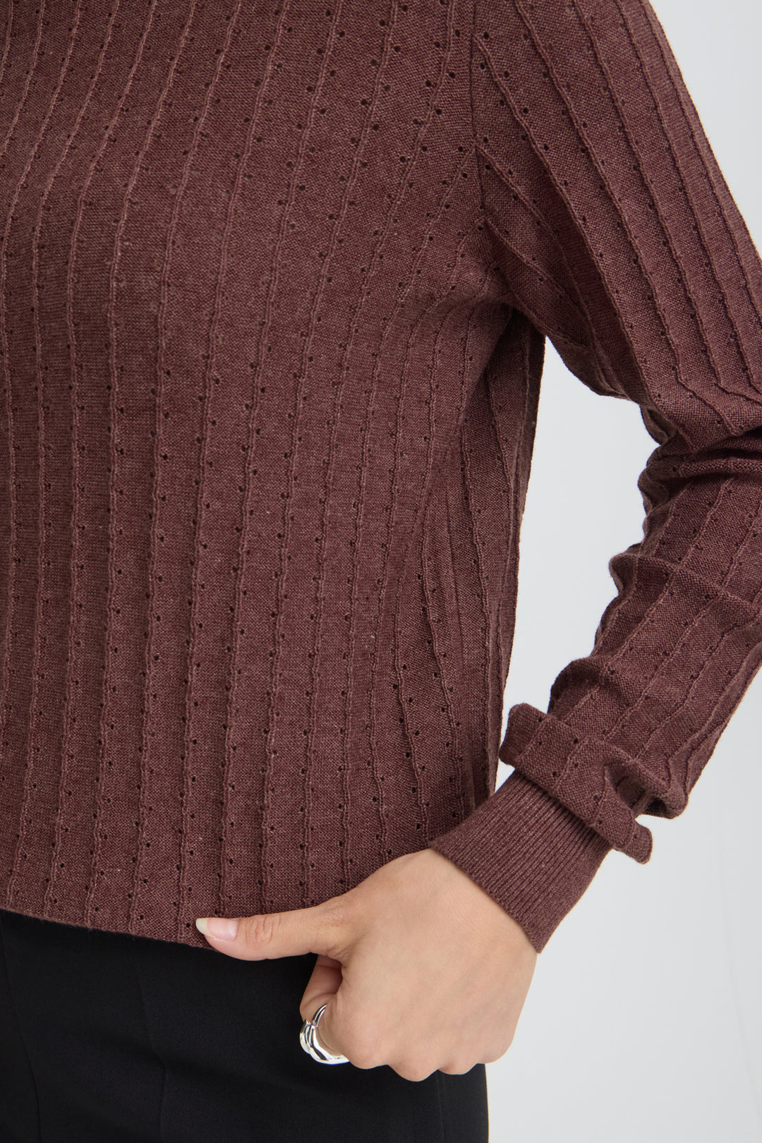FRVANESSA Pullover - Rum Raisin Melange