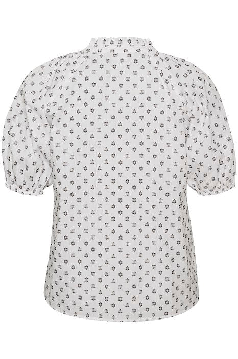 KClanni Blouse - Offwhite / Black dobby