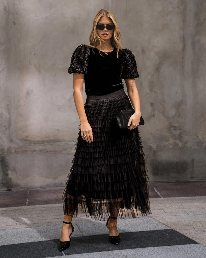 Agnes Tulle Skirt - Black